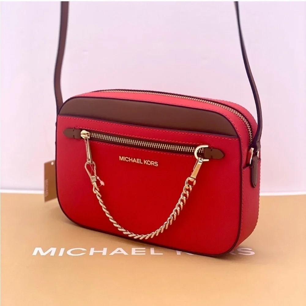 Michael Kors Jet Set Travel East West Zip Chain Crossbody